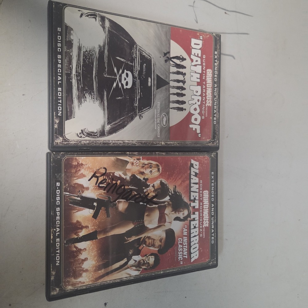 Grindhouse Planet Terror & Death Proof Tarantino DVD Lot  2 Disc Special Edition